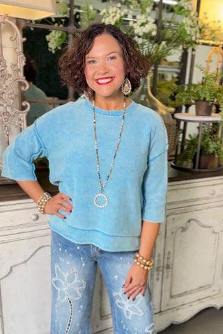 Janie Sweater Deep Sky Sweater Zenana