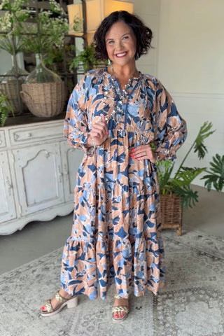 Fall Gardens Dress Denim by Umgee