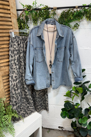 Sierra Shirt Denim by Bibi Shirts & Tops Bibi