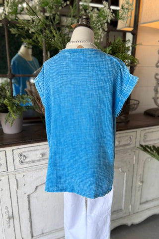 Cozy Days Top Deep Sky Shirts & Tops Zenana