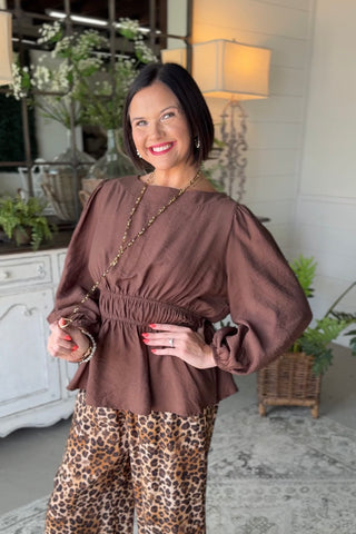 Agnes Top Brown by Umgee