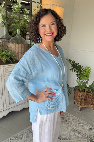 Charlize Top Blue Shirts & Tops Sole Luna
