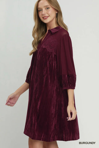 Brylee Dress Burgundy by Umgee Dresses Umgee