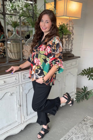 Wilson Top Black by Umgee Shirts & Tops Umgee