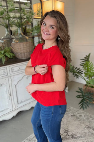Caldwell Top Tomato by Eesome Shirts & Tops eesome