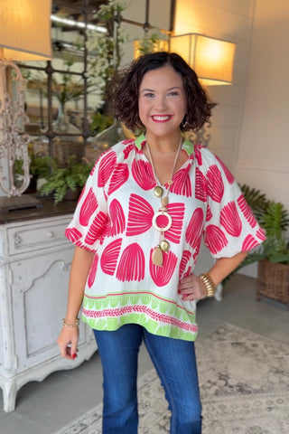 Shelly Top Pink by Umgee Shirts & Tops Umgee