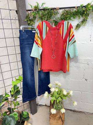 Lottie Top Tomato by Easel RESTOCK Soon Shirts & Tops Easel