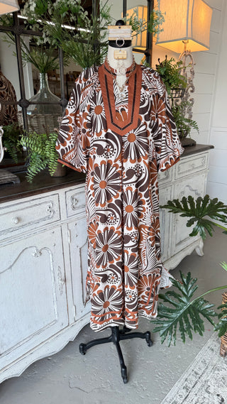 Marley Midi Dress Brown Mix by Umgee