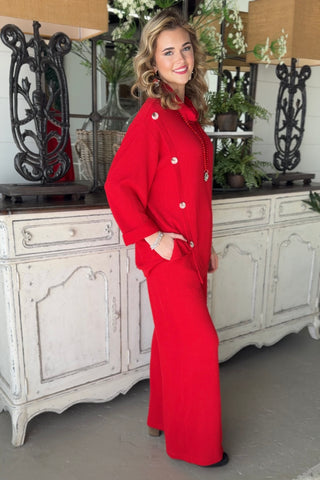 Lavish Pant Set Red Top & Pant Set Dear Scarlett
