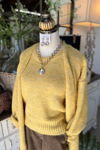 Gleeful Cardigan Set Honey Sweater Pol Clothing