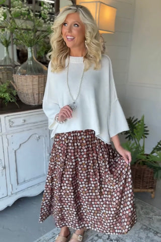 India Skirt Brown by Umgee