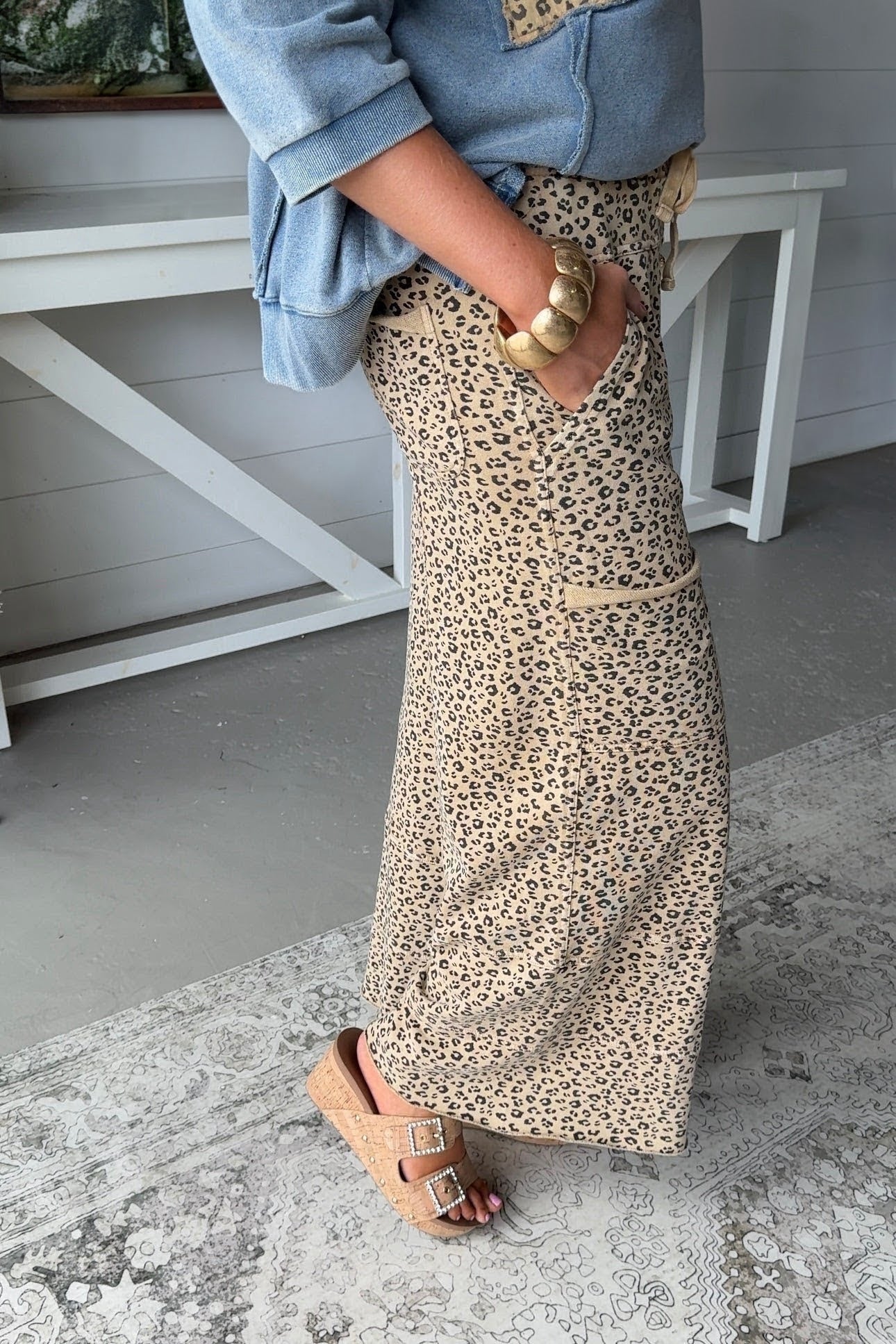 Leopard's Lair Pants Camel by Easel – carol's boutique