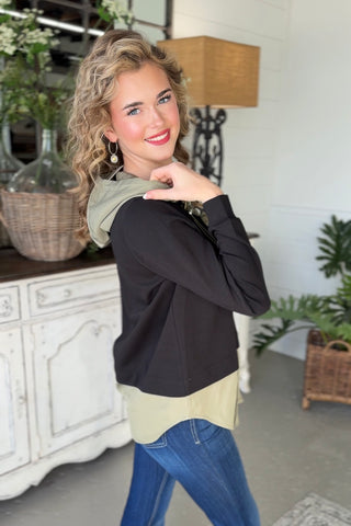 Standby Pullover Black/Olive Shirts & Tops JOH