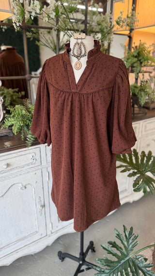 Vera Dress Chocolate by Umgee