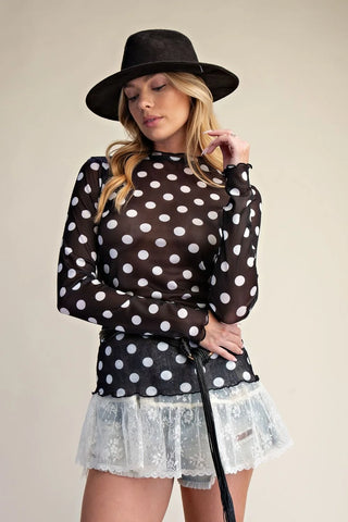 Sheerly Beloved Top Black by Easel