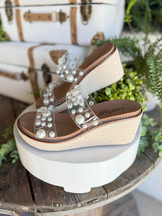 Look Whos Here Sandals Clear by Corky’s