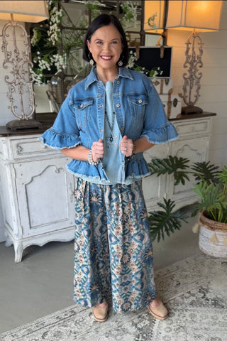 Asha Pants Slate Blue by Umgee