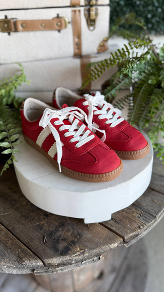 Heads Up Sneakers Red by Corky’s