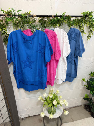 Jocelyn Top Blue Shirts & Tops Giada Fashion