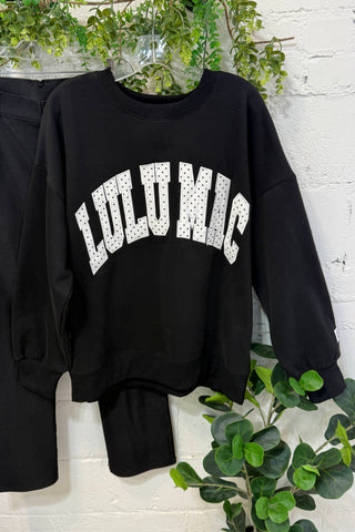 Lulu Mac Black/White Polka Dot Sweatshirt Girlie Girl Originals