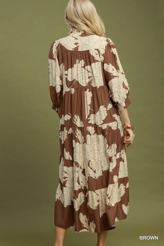 Tiana Long Dress Brown by Umgee
