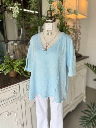 Amy Top Baby Blue Shirts & Tops J Her