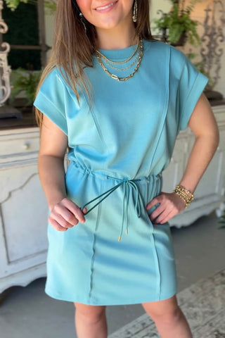 Mint Blue Mini Dress by Umgee Dresses Umgee