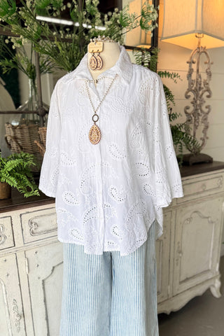 Dixie Darling Top White Shirts & Tops YOLLY