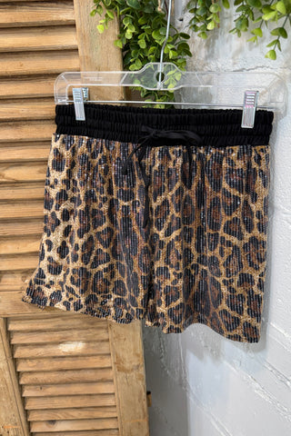 Get Ready Shorts Brown Leopard
