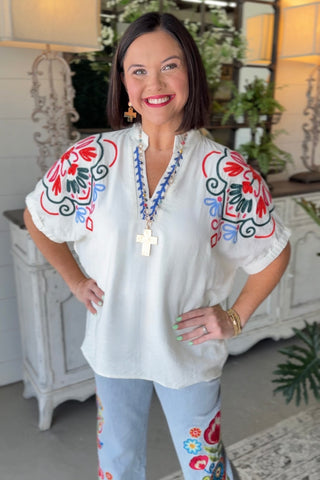 Summer Days Top Cream by Umgee Shirts & Tops Umgee