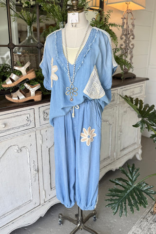 Nessa Jogger Lt Denim Pants Blublu