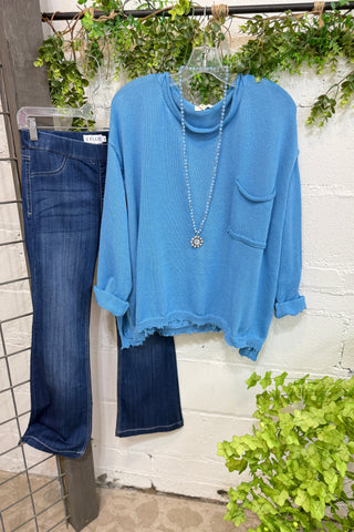 Positively Blue Jay by Easel sweater Easel