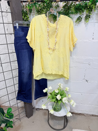 Jamison Top Yellow Shirts & Tops Giada Fashion