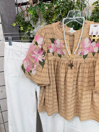 Kirkland Top Taupe Shirts & Tops Oddi