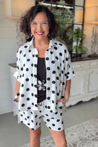 Polly Short Set White Black