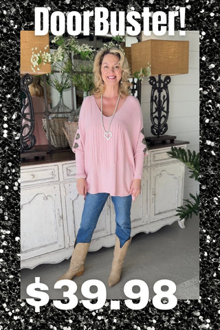 Pleating Heart  Pale Pink