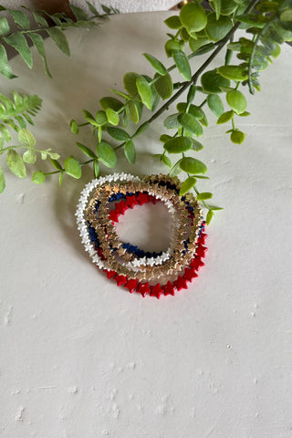 Star Patriot Bracelet Set Gold Bracelets Chic Cool