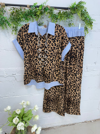 Unleashed Pant Set Leopard Top & Pant Set Oddi