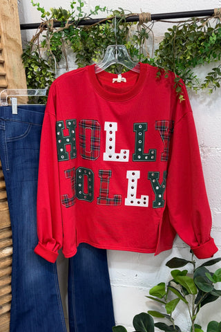 Jolly Bling Top Red Shirts & Tops Main Strip