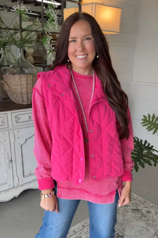 Candy Vest Hot Pink by Umgee Vest Umgee