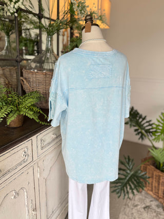 Amy Top Baby Blue Shirts & Tops J Her
