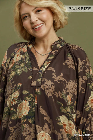 Lennox Top Brown by Umgee Shirts & Tops Umgee