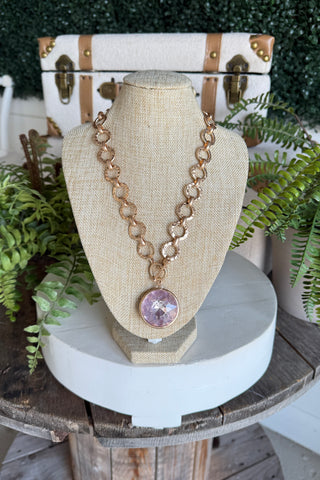 Blair Necklace Gold/Pink