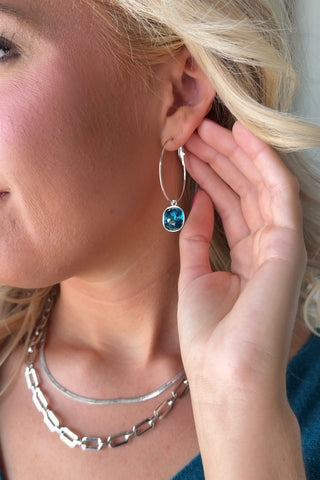 Real Gem Earrings Blue Zircon Earrings BFF