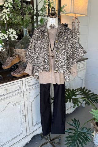 Game Plan Cape Jacket Leopard by Bibi