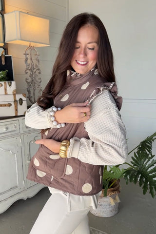 Roberta Vest Mocha by Umgee Vest Umgee