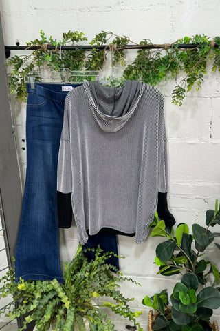 Camden Stripe Black Shirts & Tops Heimish USA