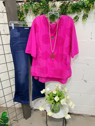 Frannie Top Fuchsia Shirts & Tops Giada Fashion