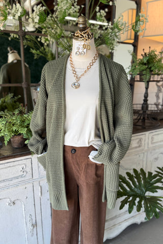 Diane Cardigan Light Olive