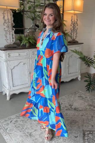 Mary Kate Maxi Dress Cerulean by Umgee Dresses Umgee